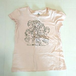 Disney Girl Characters XL 14 Pink Tee-shirt